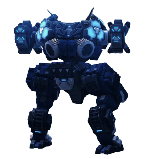 Arrière du robot Aegis et de ses munitions.