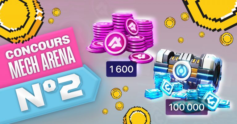 Annonce du deuxième concours de Mech Arena pour gagner 1600 pièces A ou 100'000 crédits et une caisse de prodige