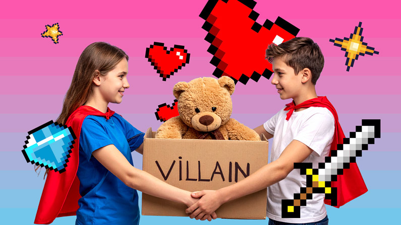 Deux enfants qui développent leurs compétences sociales et émotionnelles au travers de jeux.