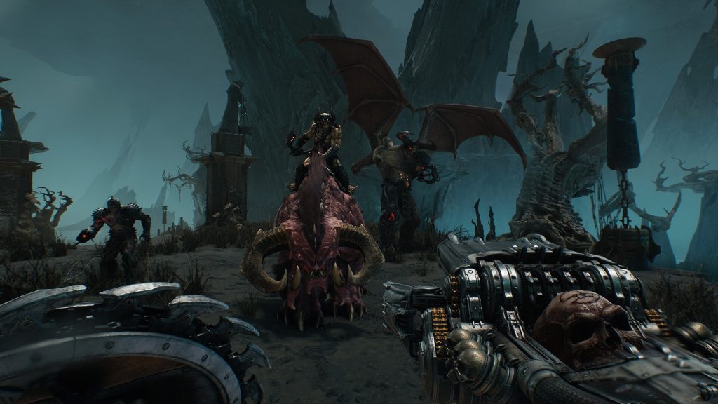 Visuel du jeu Doom the Dark Ages et ses monstres ultra violents.