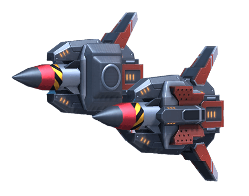 avelin Rack 8 — Visuel du Javelin Rack 8 (Mech Arena) : lanceur de roquettes guidées, tir en salves après verrouillage.