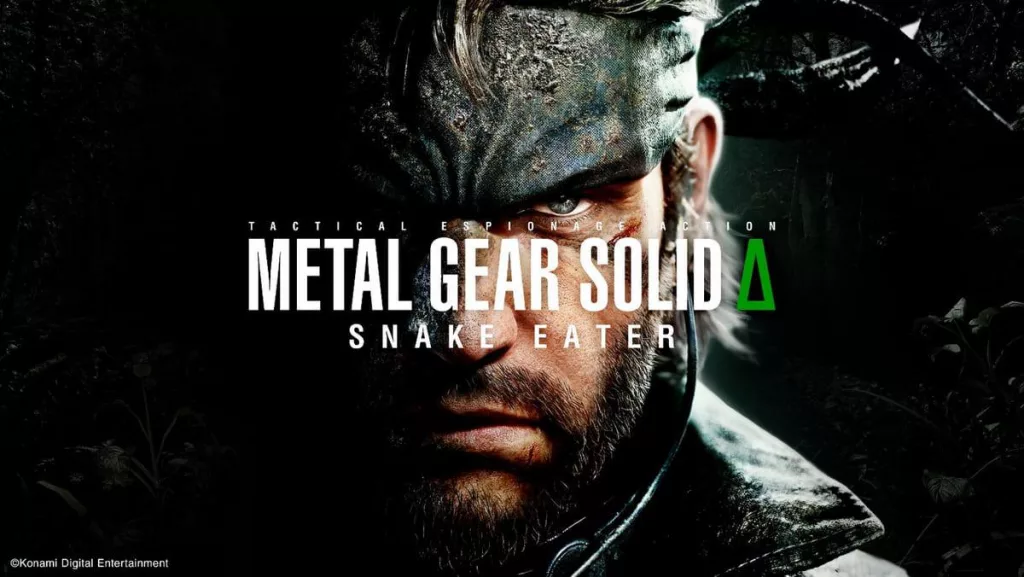 Affiche du jeu « Metal Gear Solid Delta: Snake Eater » mettant en avant le héros Snake.